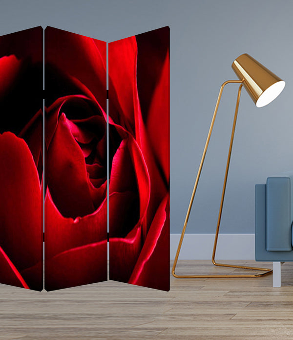 1 x 48 x 72 Multi Color Wood Canvas Rose  Screen