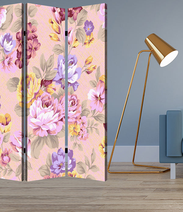 1 x 48 x 72 Multi Color Floral Pattern  Screen
