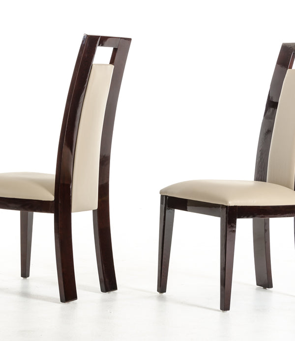 Two 42' Leatherette and Wood Dining Chair