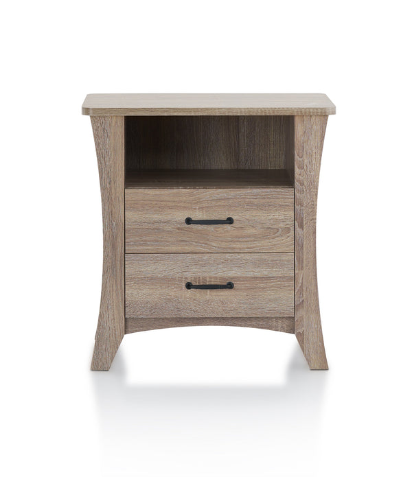 Updated Rustic Natural Wood Finish Nightstand