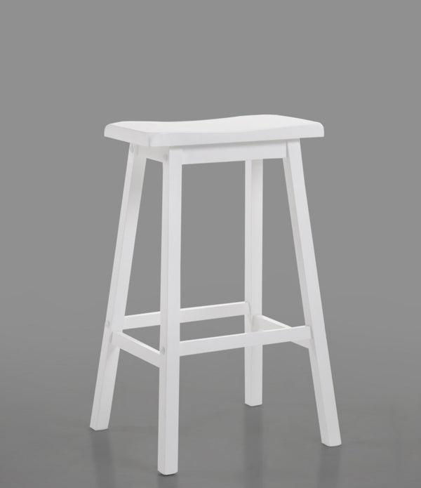 18' X 16' X 29' White Rubber Wood Bar Stool (Set-2)