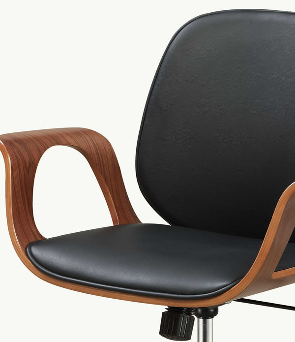 26' X 22' X 34' Black And Walnut Office Chair