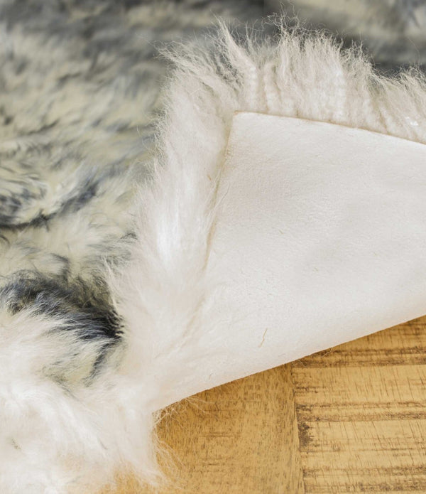 Gray Ombre Natural Sheepskin Seat Chair Cover