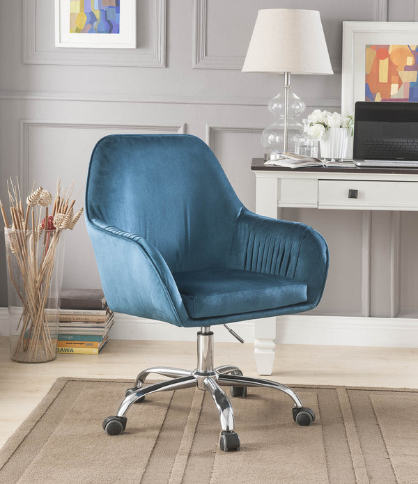 27' X 22' X 37' Peacock Velvet Office Chair