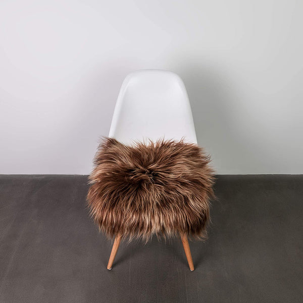 15" x 15" x 2" Rusty Brisa Sheepskin Square  Chair Pad