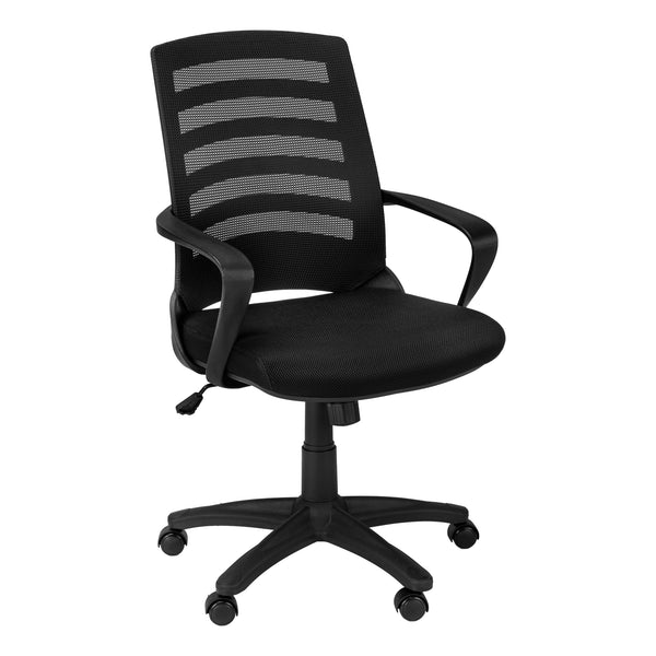 24.25" x 24" x 37.75" Black Foam Metal Nylon  Multi Position Office Chair