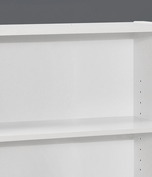 Three Shelf White Bookcase