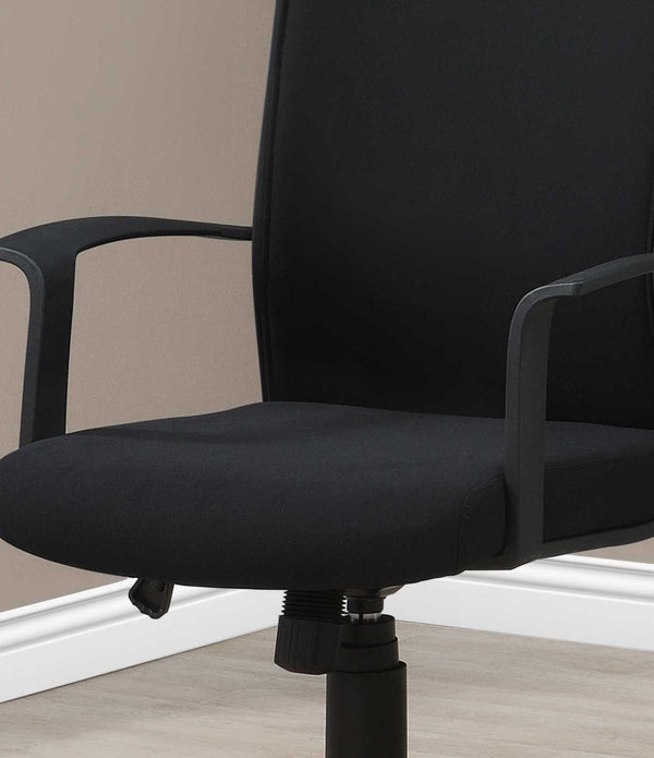 Black with Black Fabric High Back Executive Office Chair