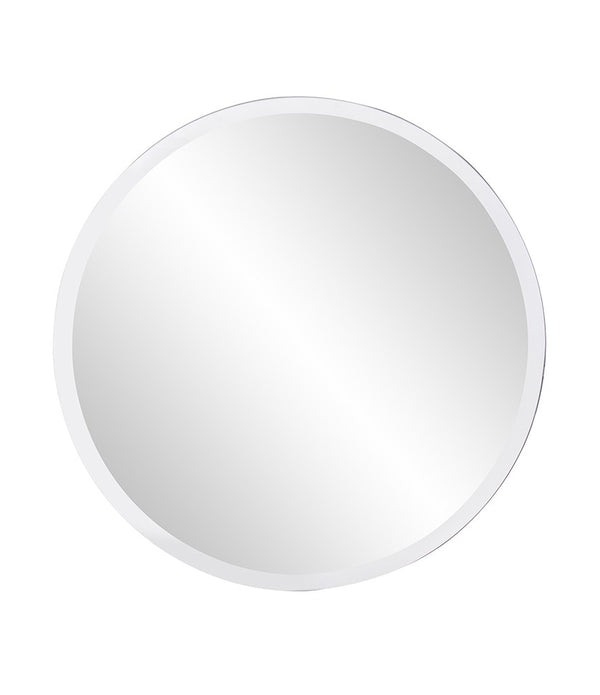 12' x 12' Minimalist Round Mirror with Beveled Edge