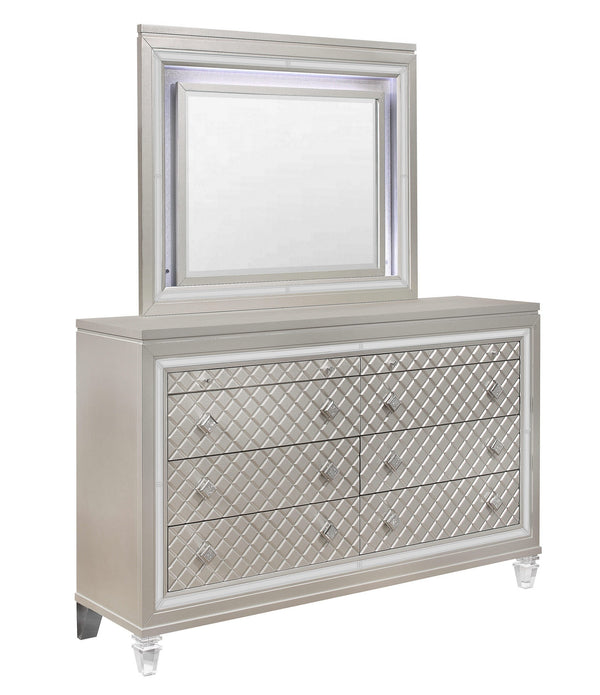 Champagne Toned Mirror Frame with a lovely Mirrored Accents