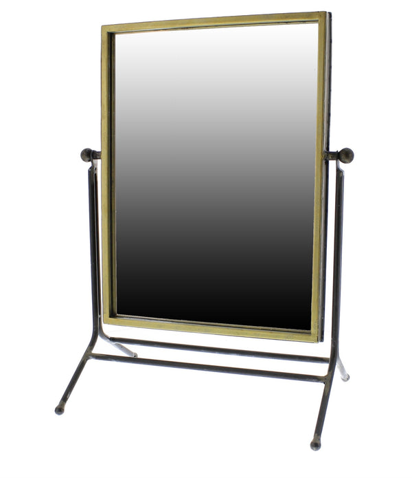 Rustic Goldtone Rectangular Vanity Mirror