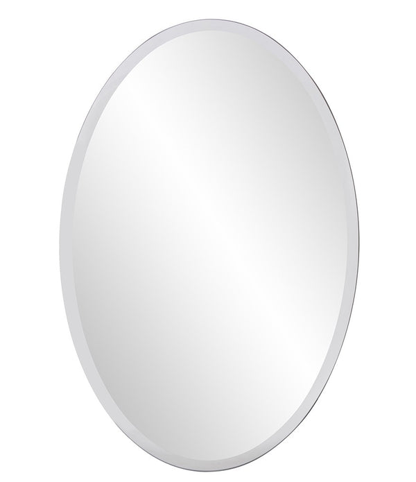 Oval Shaped Frameless Mirror