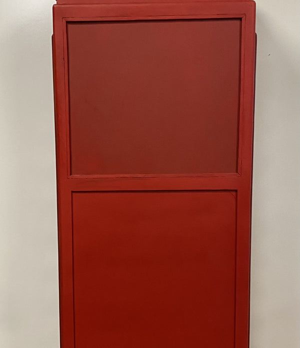 Vintage Red Wooden Phone Booth Bar Cabinet