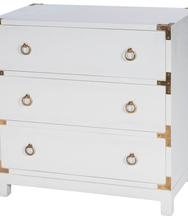 Forster Glossy White Campaign Chest