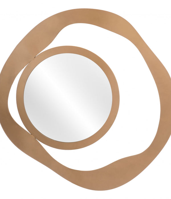 Spiro Contemporary Gold Round Mirror