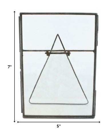 5x7 Silver Metal Vertical Glass Frame