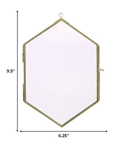 Petite Gold Metal Diamond Hanging Frame