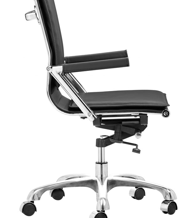 Black Faux Leather Executive Rolling Office Chair