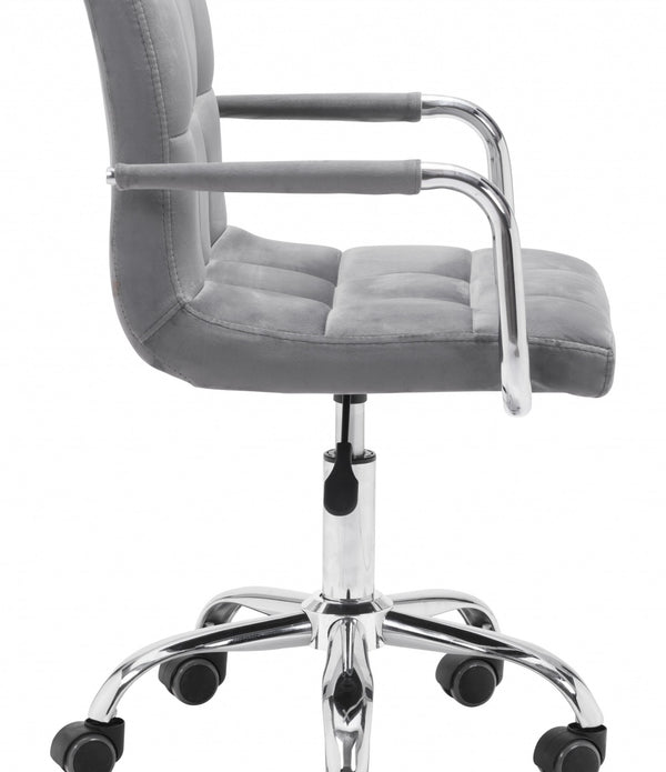 Gray Pop of Color Rolling Office Chair