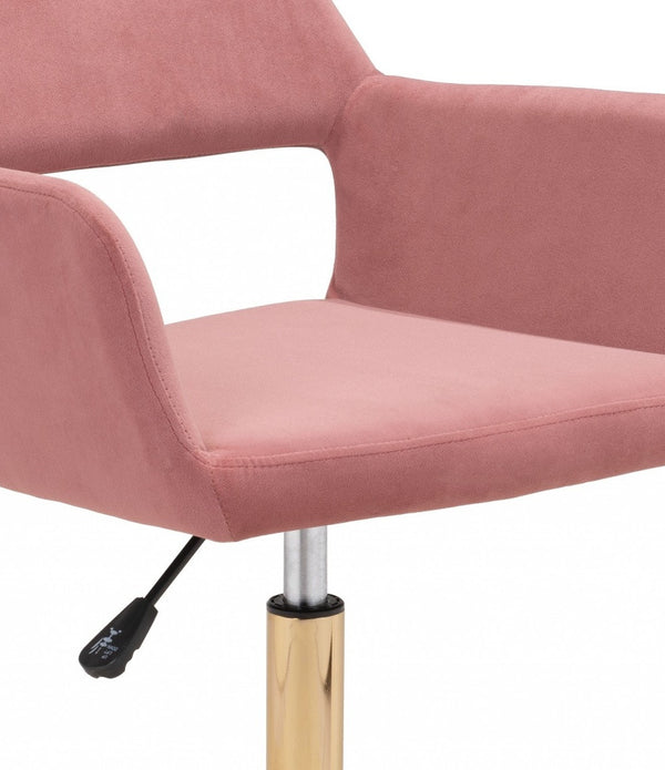 Boho Glam Pink and Gold Rolling Office Chair