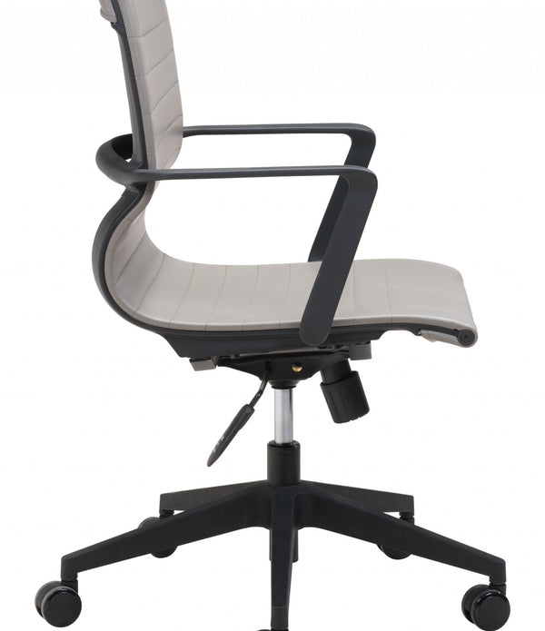 Mod Black and Gray Faux Leather Office Chair