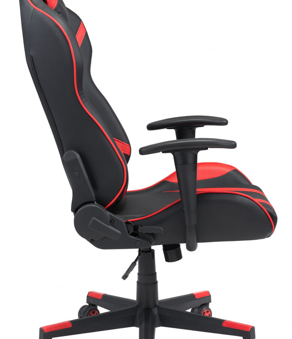 Black and Red Leather Gaming Chair