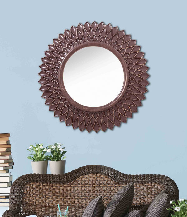 Bronze Round Flower Shaped Mirror
