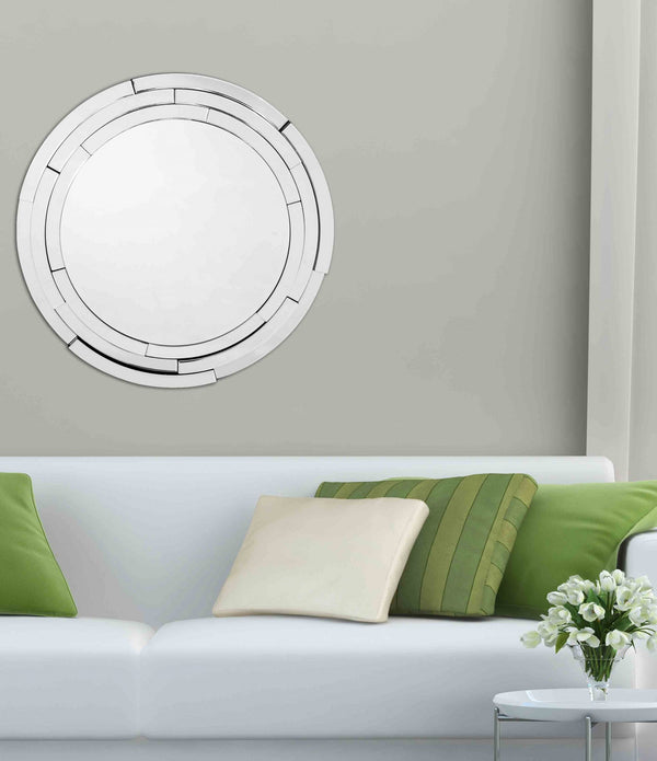 Silver 3D Framed Mirror