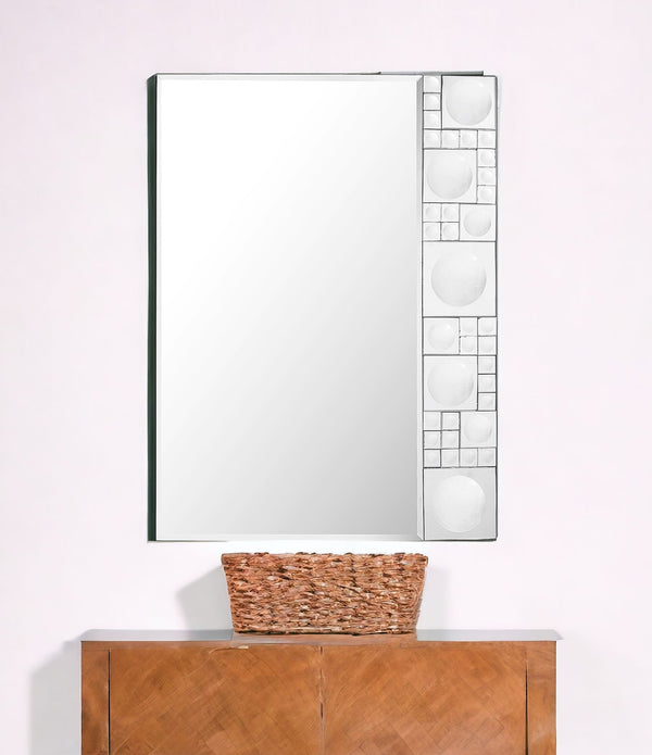 Bubbly Silver Mirror