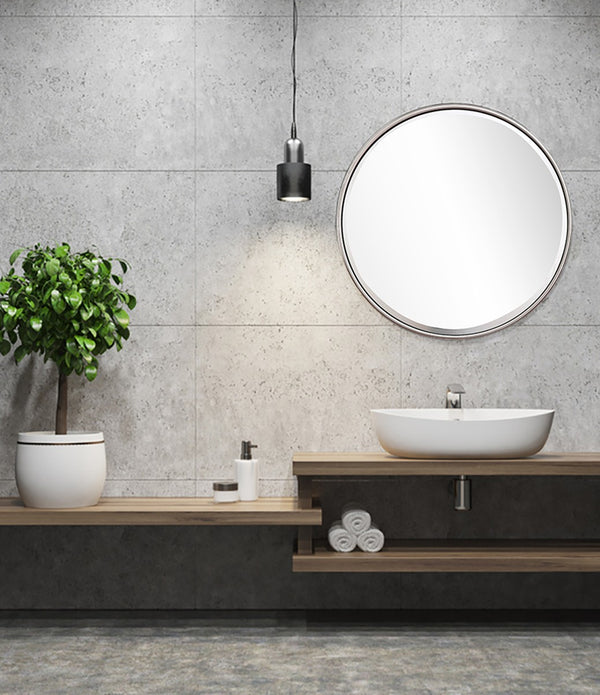 Silver Full Moon Wall Mirror