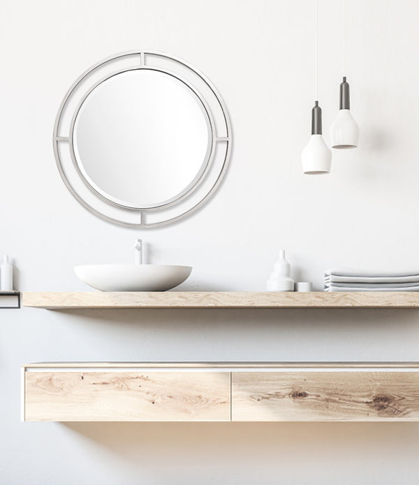 Silver Chic Round Wall Mirror