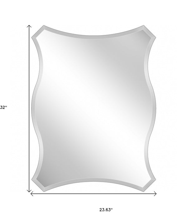 Scalloped Quatrefoil Glass Mirror