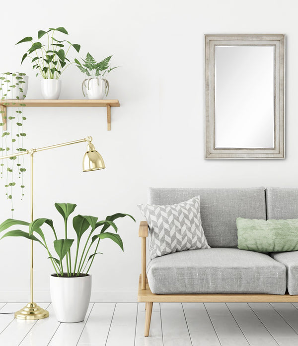 Antiqued Silver Finish Mirror