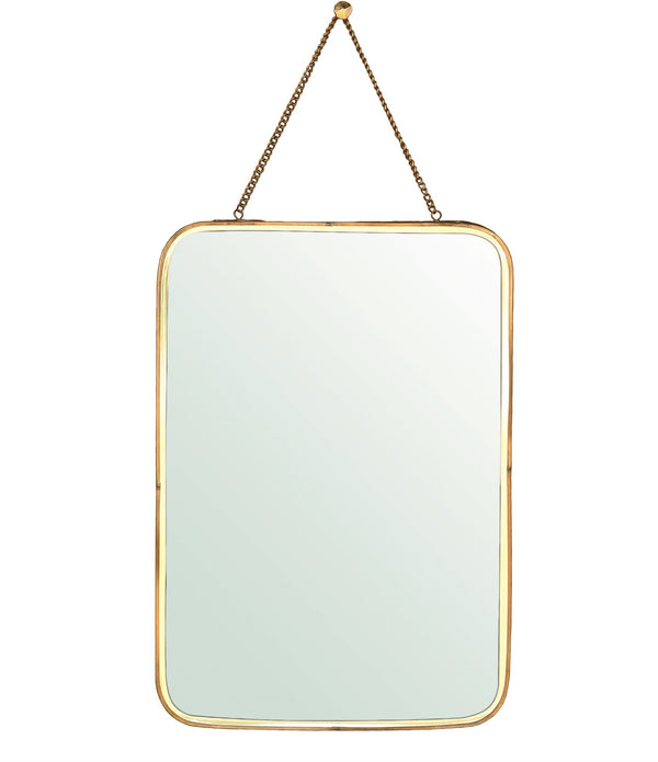 Gold Metal Vertical Wall Mirror