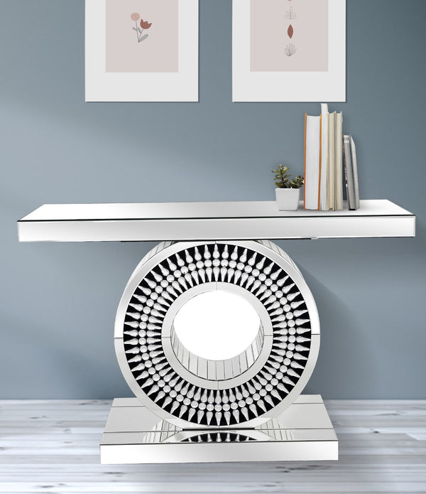 Silver Sundial Console Table