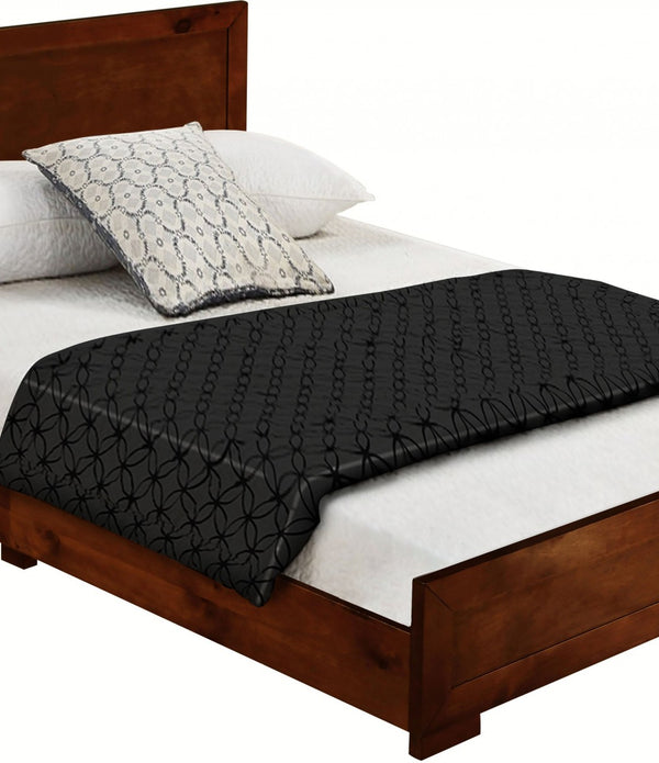 Walnut Wood Full Platform Bed