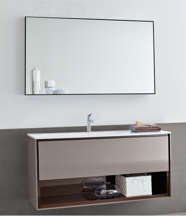 Jumbo Minimal Black Bathroom Vanity Mirror