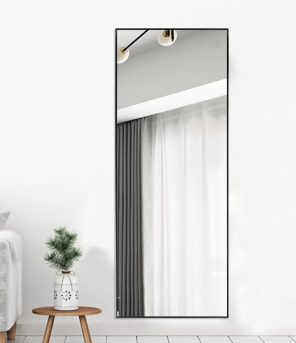 Minimal Black Rectangular Wall Mirror