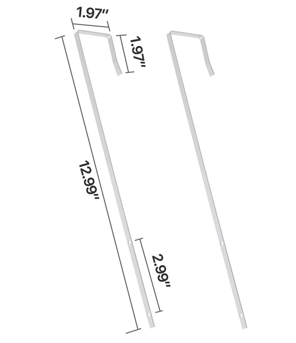 White Framed Door Mount Mirror
