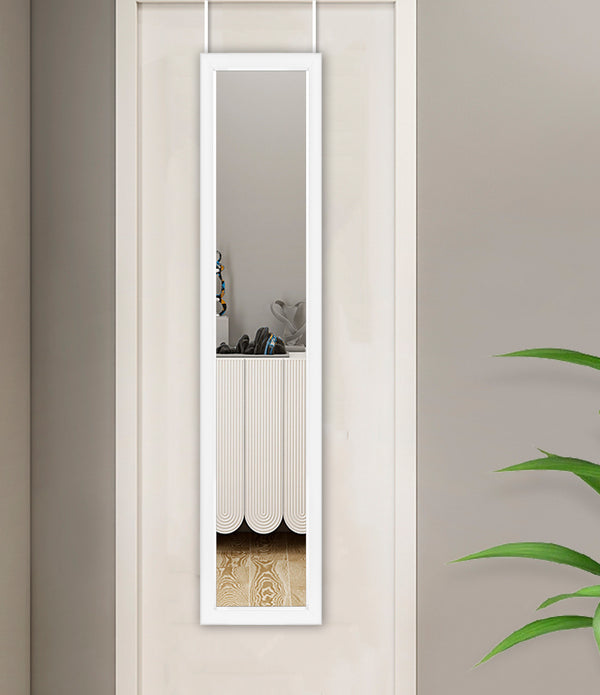 Slim White Border Door Mount Mirror