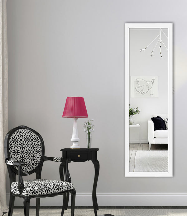 Thick Border White Wall Mirror