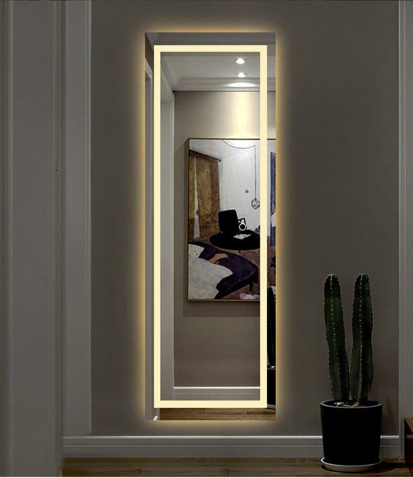 LED Strip Rectangular Wall Mirror