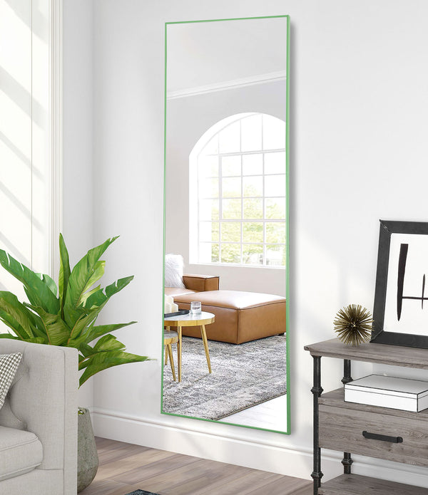 Green Framed Wall Mirror