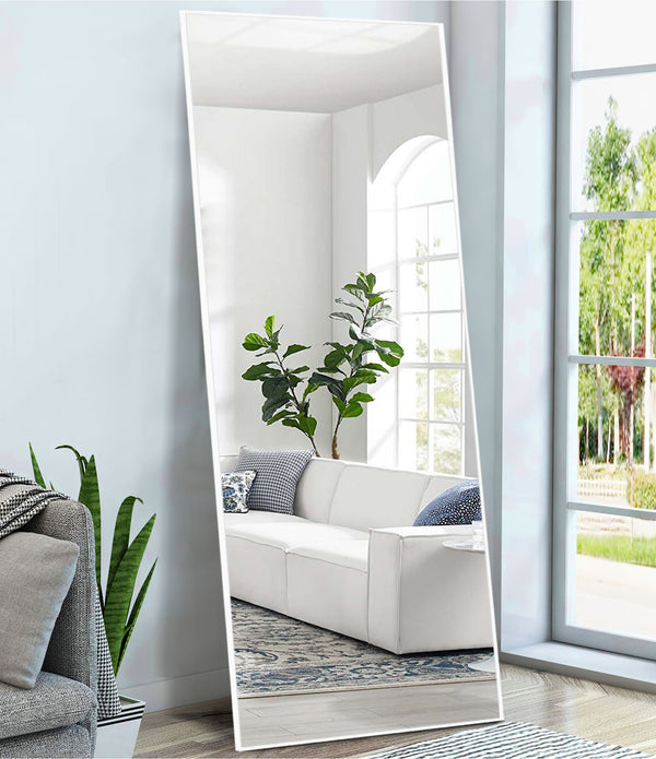 Jumbo White Aluminum Framed Mirror