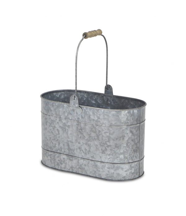 Farmhouse Galvanized Metal Bucket