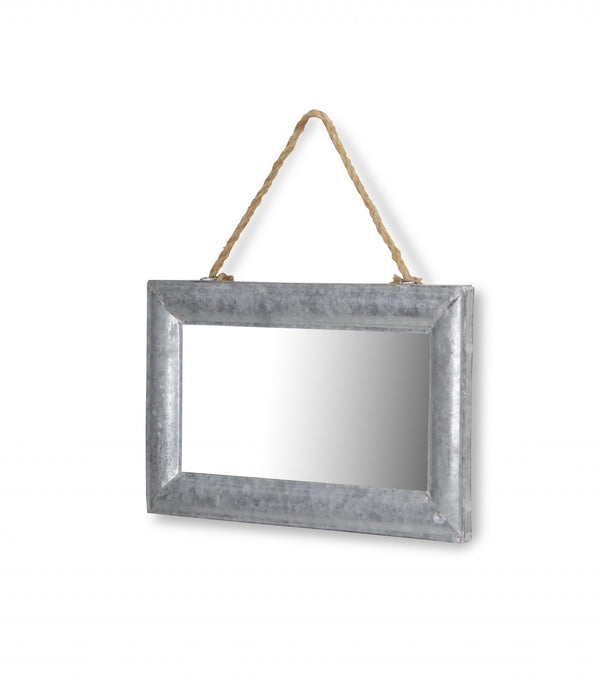 Galvanized Metal Hanging Mirror