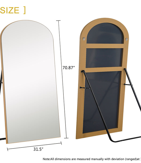 Gold Arched Mirror with Stand