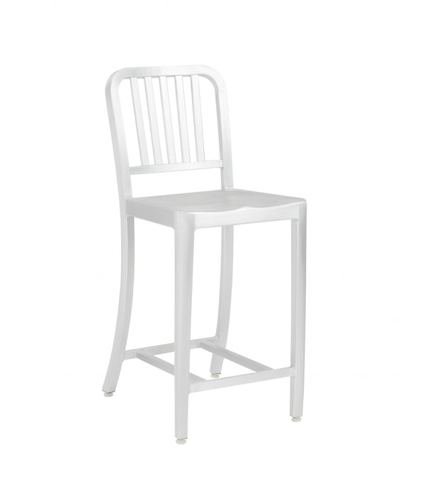 Gray Aluminum Cafe Style Counter Stool