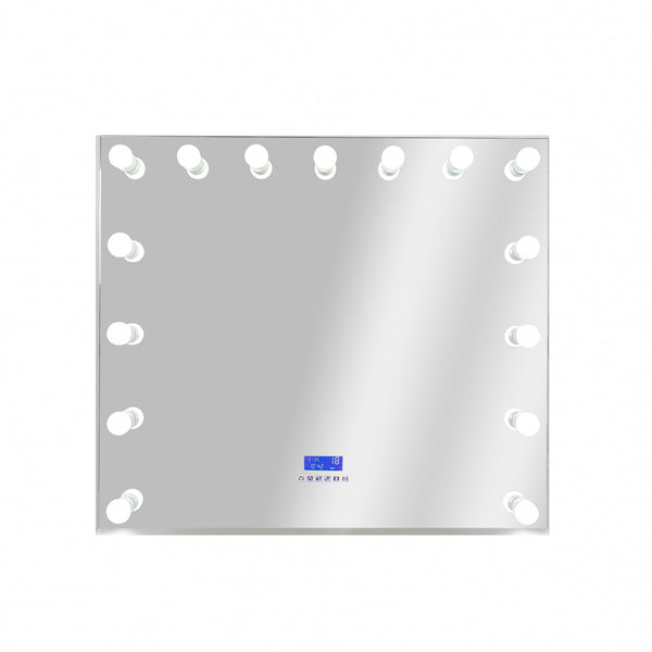 Hollywood USB Touchscreen Light Up Mirror in Gray Stand