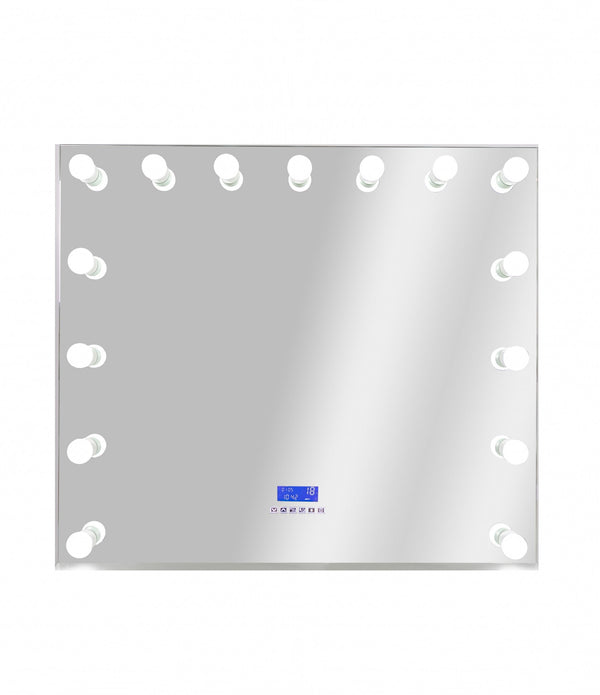 Hollywood USB Touchscreen Light Up Mirror in Gray Stand